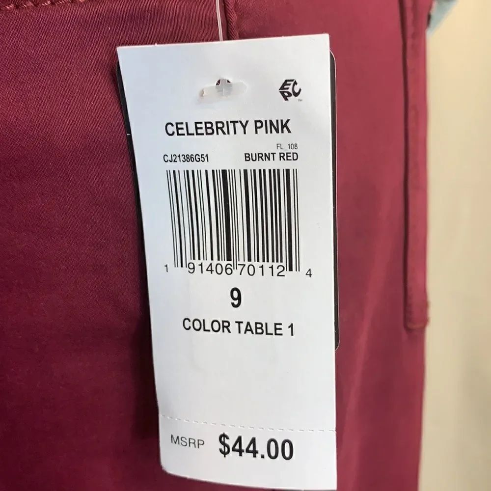 New Celebrity Pink High Rise Ankle Colored Skinny Regular Burgundy Maroon Jean - Picture 7 of 14